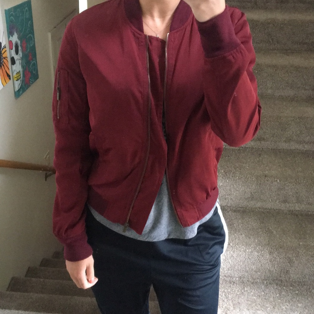 Maroon Bomber jacket